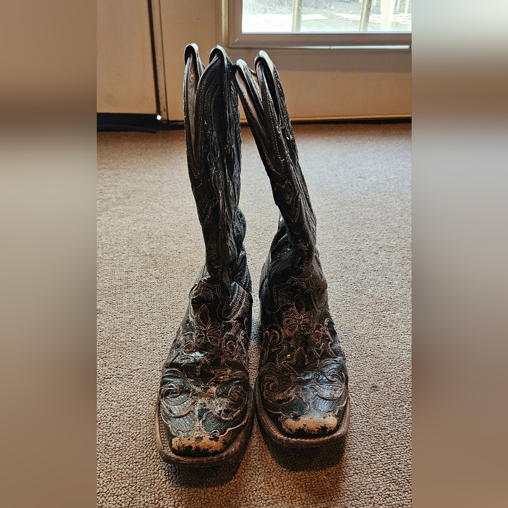 Corral Python Square Toe Boots - image 1